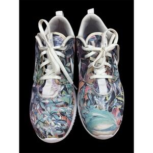 Nike Roshe Run Floral‎ Print Running Shoes Women Size 9